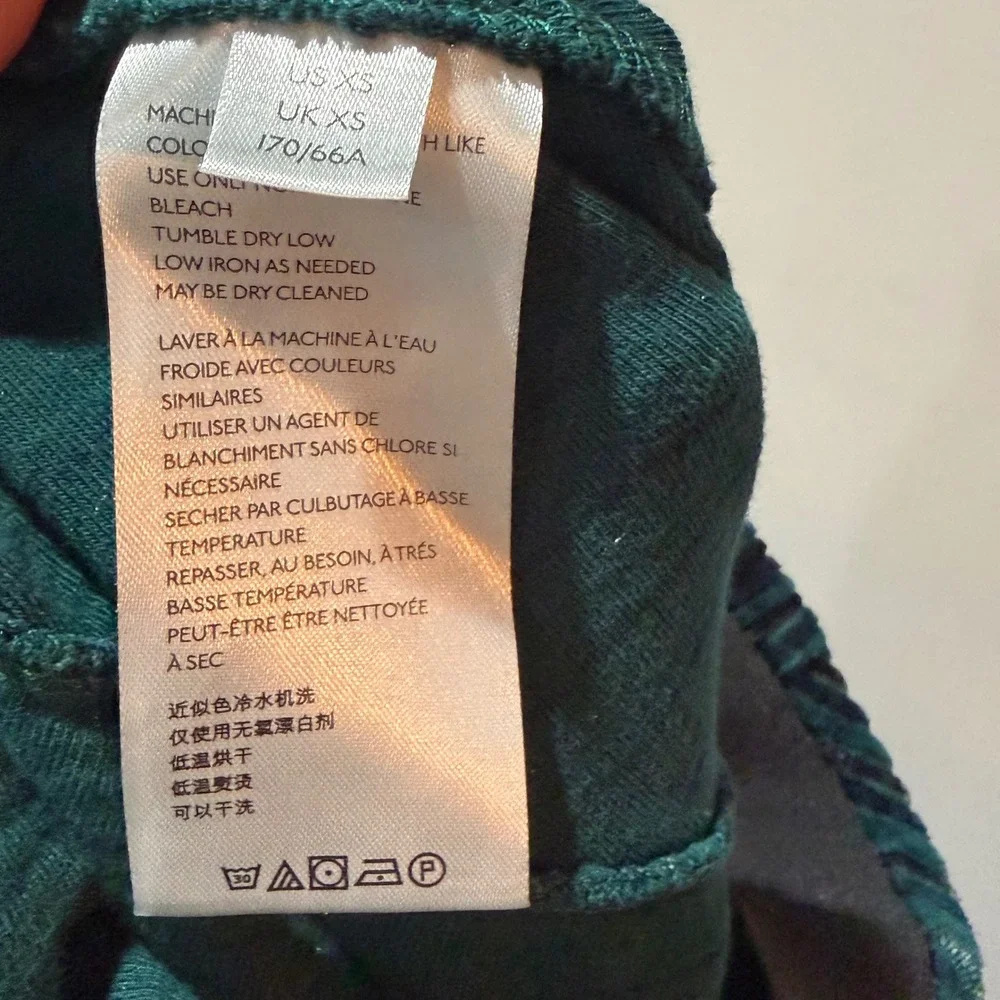 Free People Penny Pull On Velvet Flare Pants Womens XS Green Ribbed Bell Bottoms
